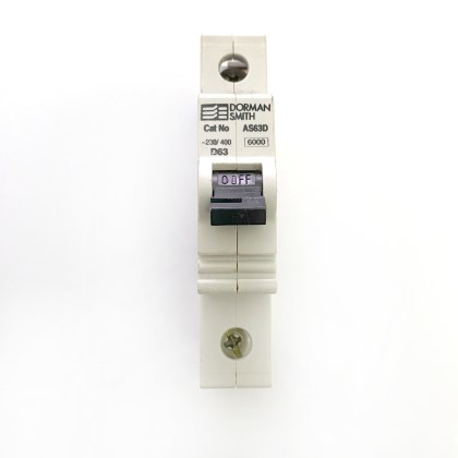 Dorman Smith AS63D Old Style D63 63A 63 Amp MCB Circuit Breaker Type D